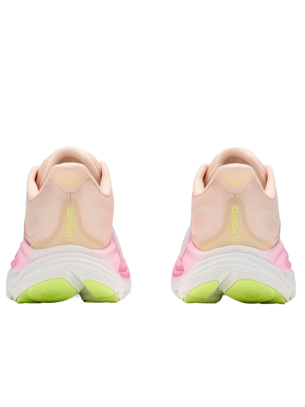 🍋‍🟩💖 HOKA CLIFTON 11 PINK LIME GLOW 🍋‍🟩💖 - Picture 4 of 4